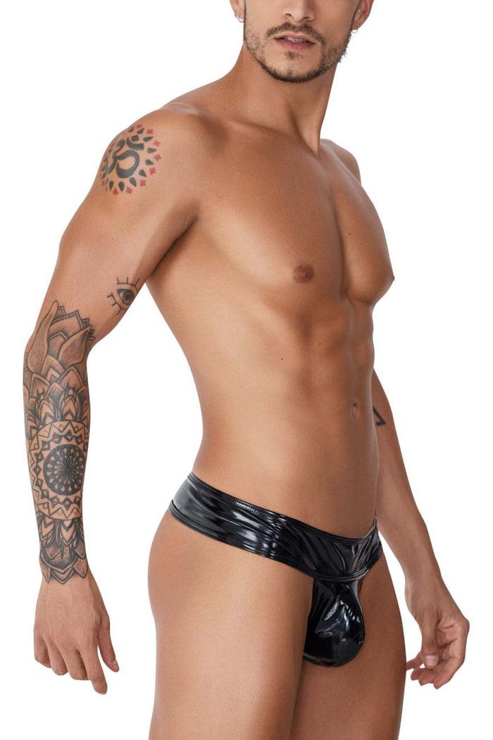 Clever Moda CandyMan 99742 Gloss Thongs Color Black