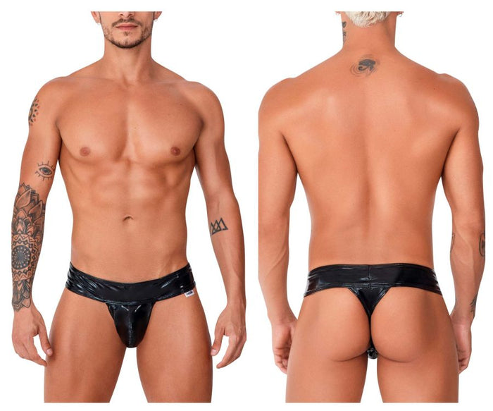 clever moda CandyMan 99742 Gloss Thongs Color Black