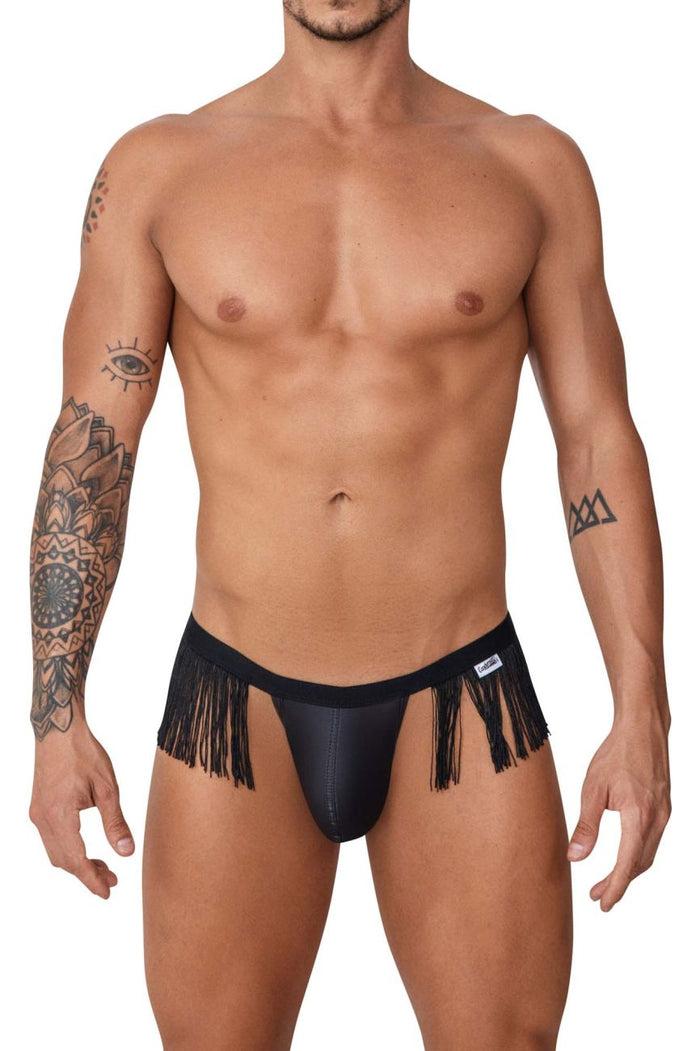 Clever Moda CandyMan 99754 Fringe Thongs Color Black