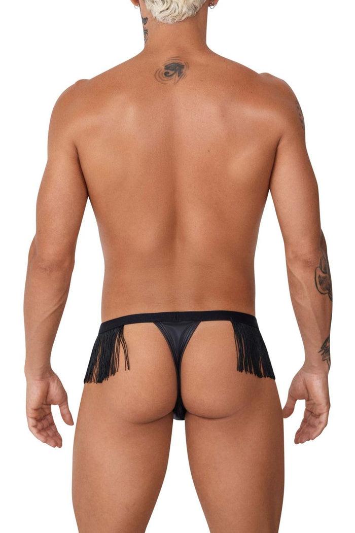 Clever Moda CandyMan 99754 Fringe Thongs Color Black