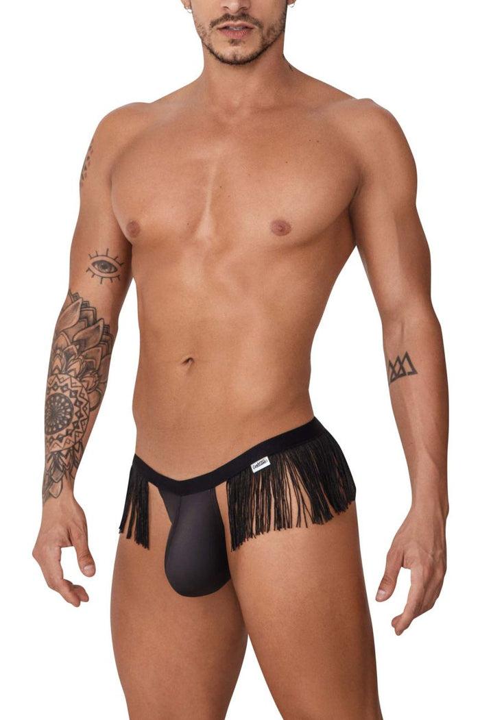 Clever Moda CandyMan 99754 Fringe Thongs Color Black