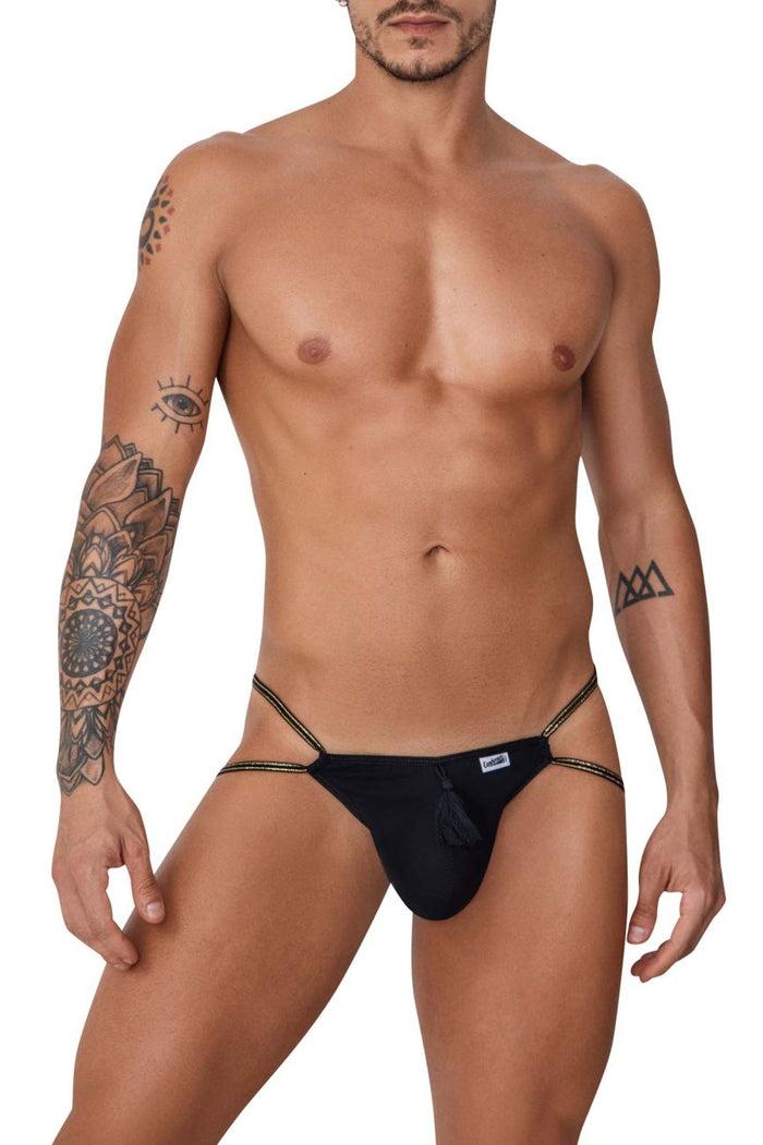Clever Moda CandyMan 99756 Fringe Thongs Color Black