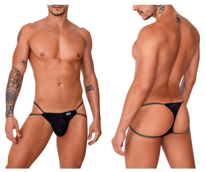 clever moda CandyMan 99756 Fringe Thongs Color Black