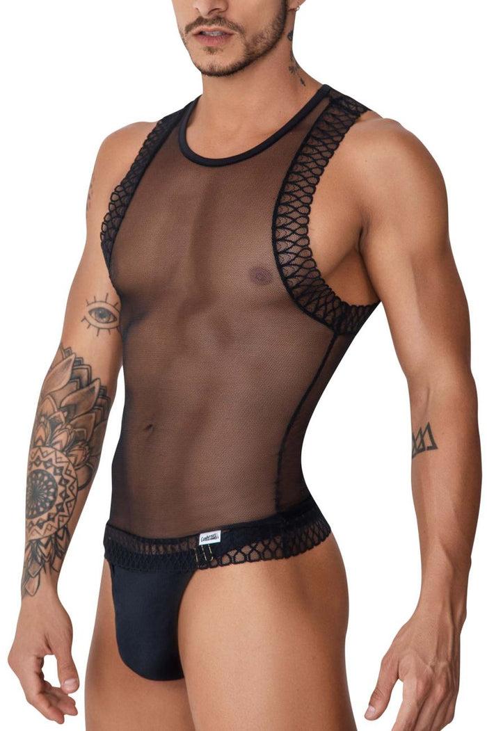 Clever Moda CandyMan 99758 Mesh Tank Top Color Black