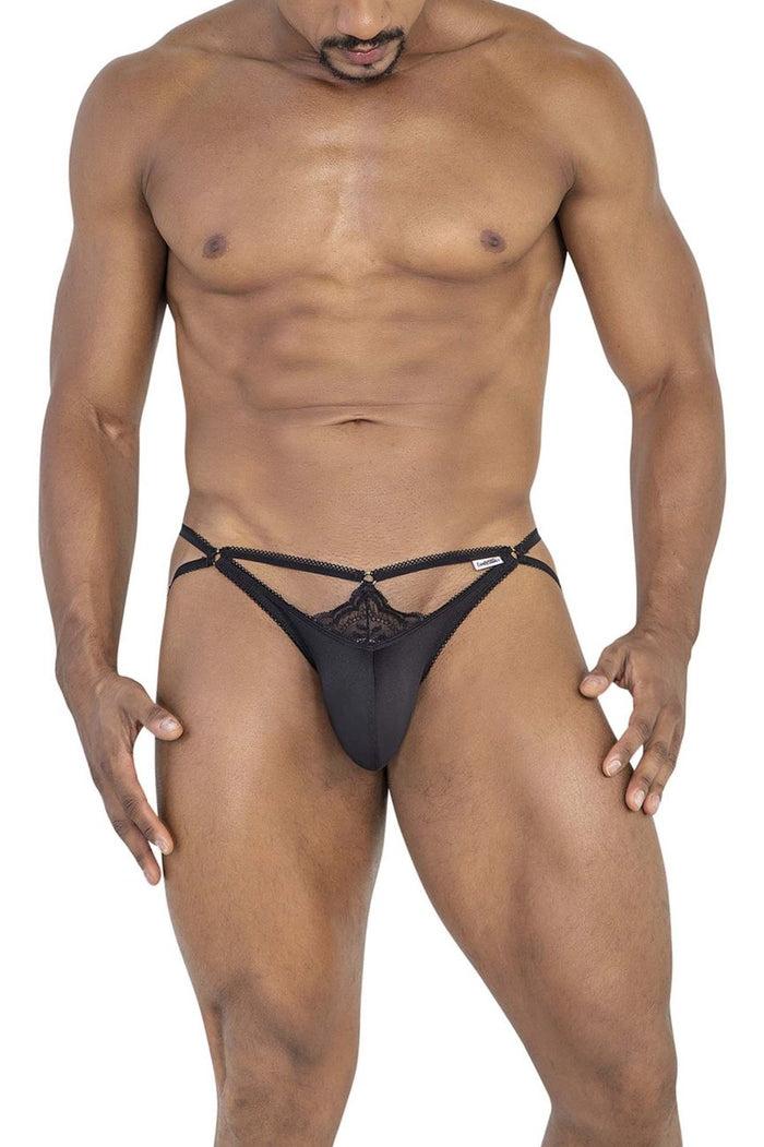 Clever Moda CandyMan 99770 Lace Jock Thongs Color Black