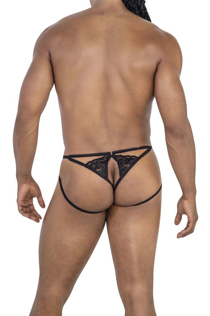 Clever Moda CandyMan 99770 Lace Jock Thongs Color Black
