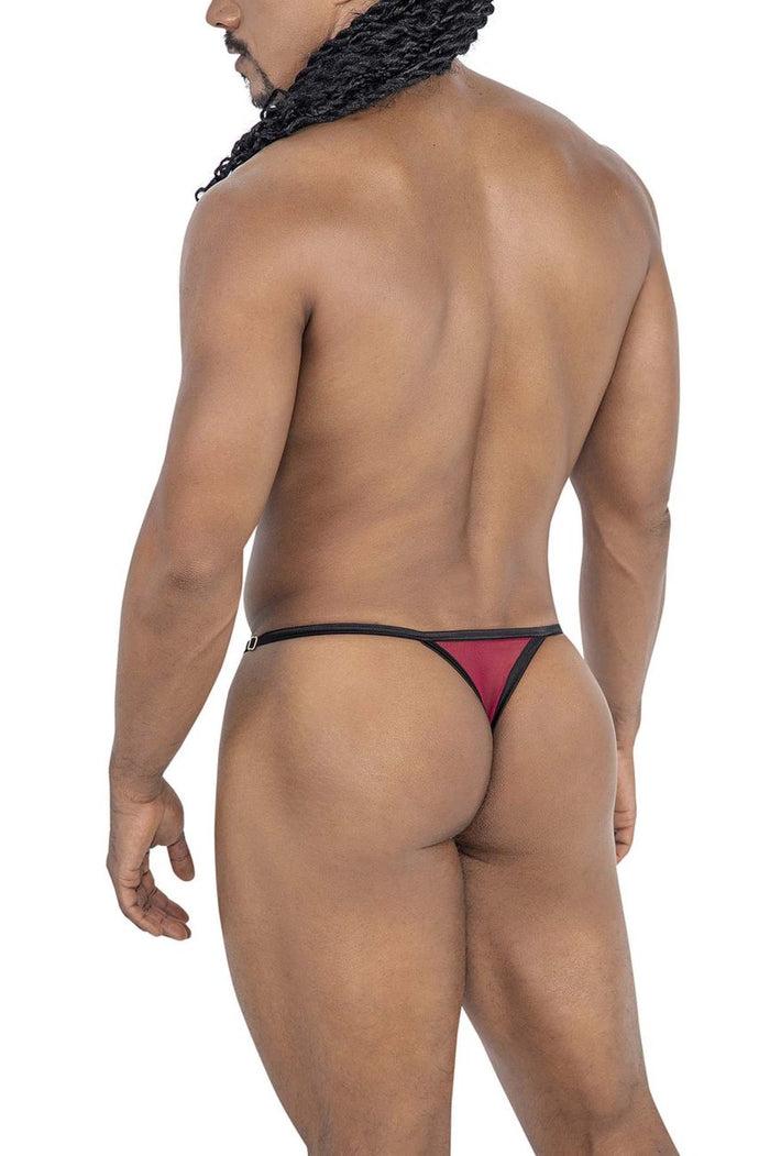 Clever Moda CandyMan 99776 Mesh Thongs Color Burgundy