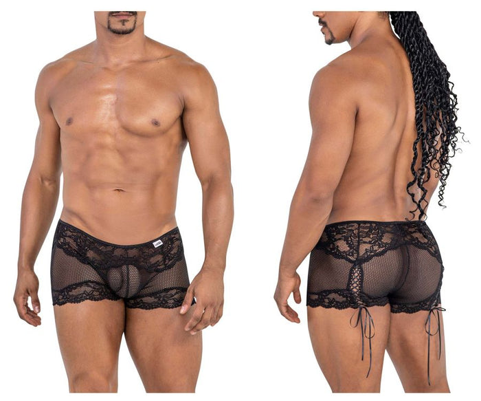 clever moda CandyMan 99779 Mesh Lace Trunks Color Black