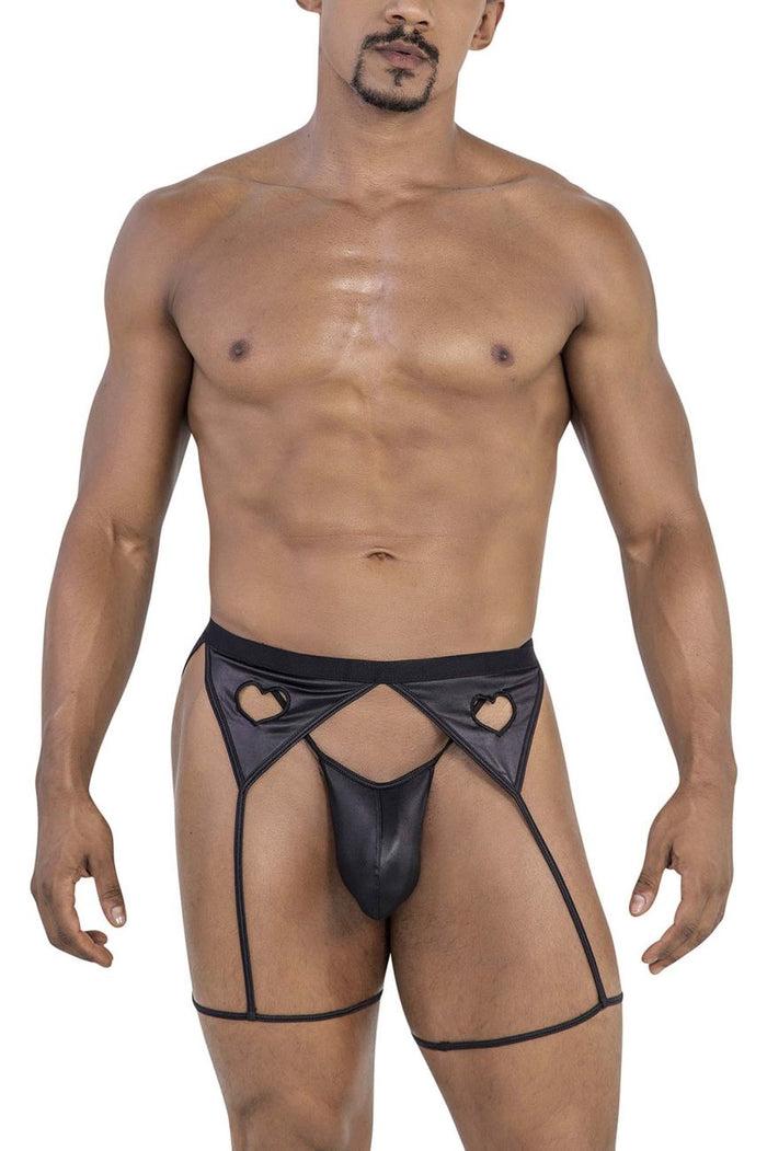Clever Moda CandyMan 99785 Garter Outfit Color Black