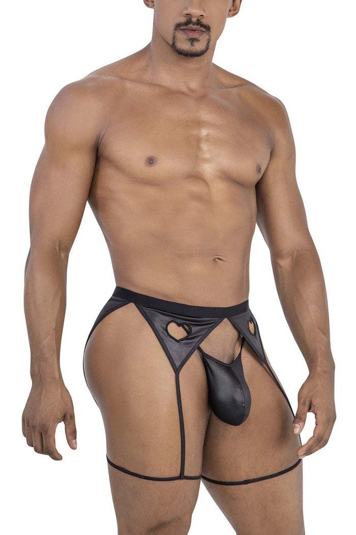 Clever Moda CandyMan 99785 Garter Outfit Color Black