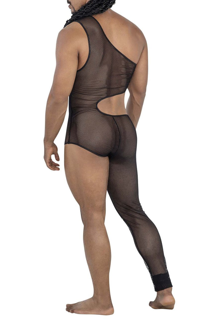 Clever Moda CandyMan 99787 One Shoulder One Leg Bodysuit Color Black