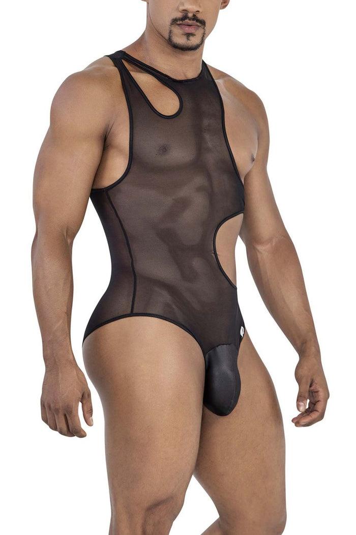 Clever Moda CandyMan 99788 Mesh Bodysuit Color Black