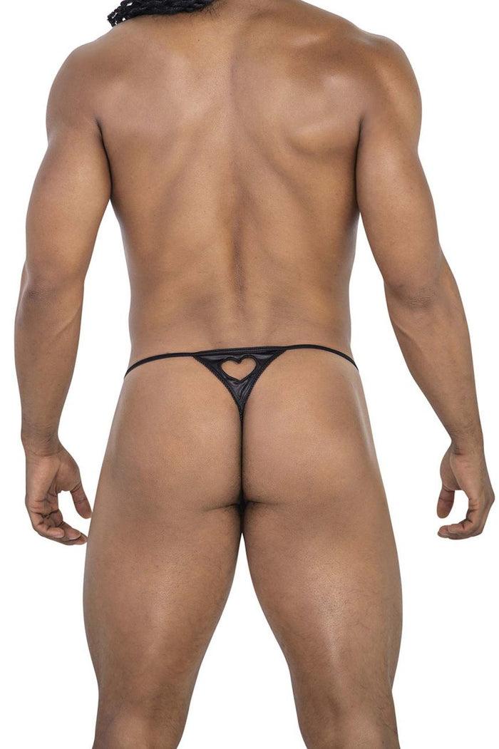 Clever Moda CandyMan 99789 Heart Thongs Color Black