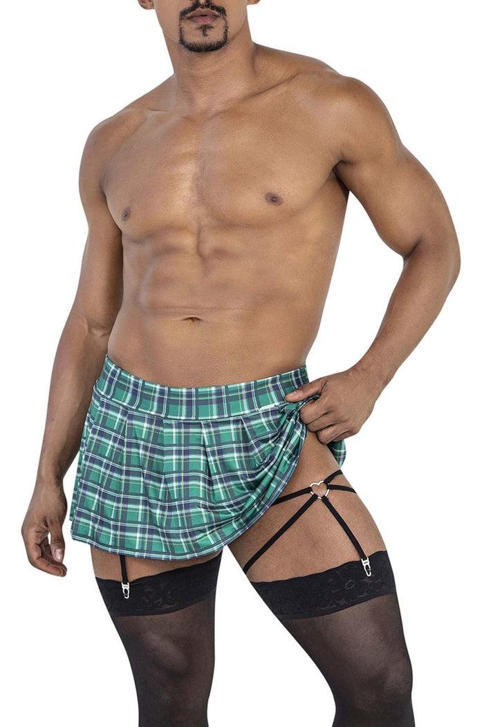 Clever Moda CandyMan 99799 Garter Outfit Color Green