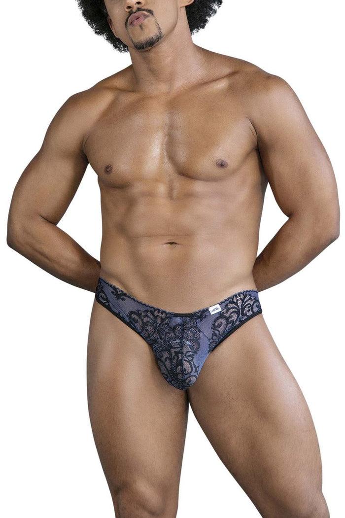 Clever Moda CandyMan 99830 Lace Briefs Color Black-Navy