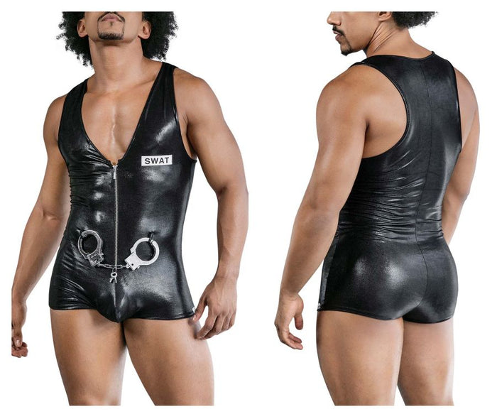 clever moda CandyMan 99844 Police Bodysuit Color Black