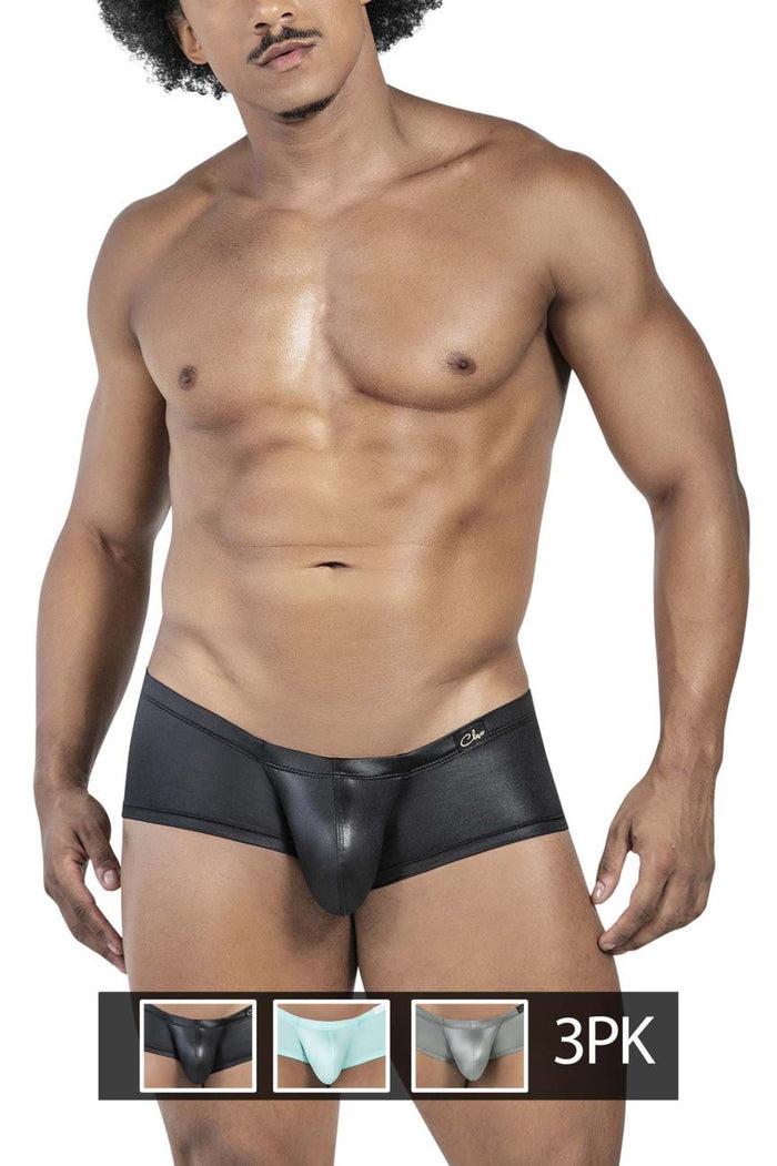 Clever Moda Clever 229952 3PK Autralian Latin Trunks Color Blue-Green-Black
