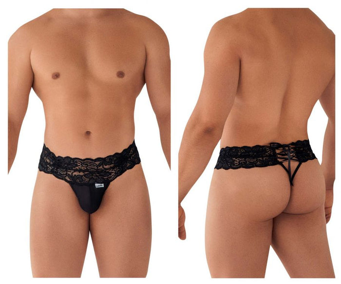 clever moda CandyMan 99595 Lace Thongs Color Black