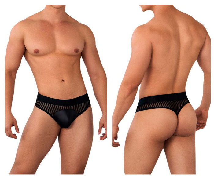 clever moda CandyMan 99642 Mesh Thongs Color Black