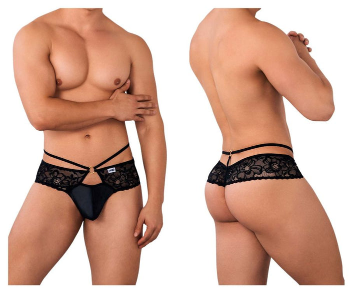 clever moda CandyMan 99647 Lace Thongs Color Black