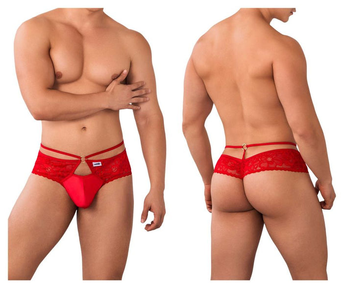 clever moda CandyMan 99647 Lace Thongs Color Red