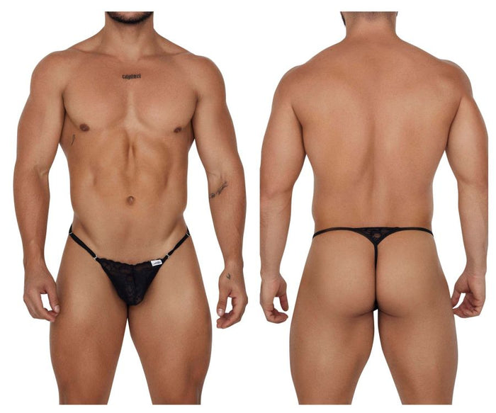 clever moda CandyMan 99685 Lace Thongs Color Black