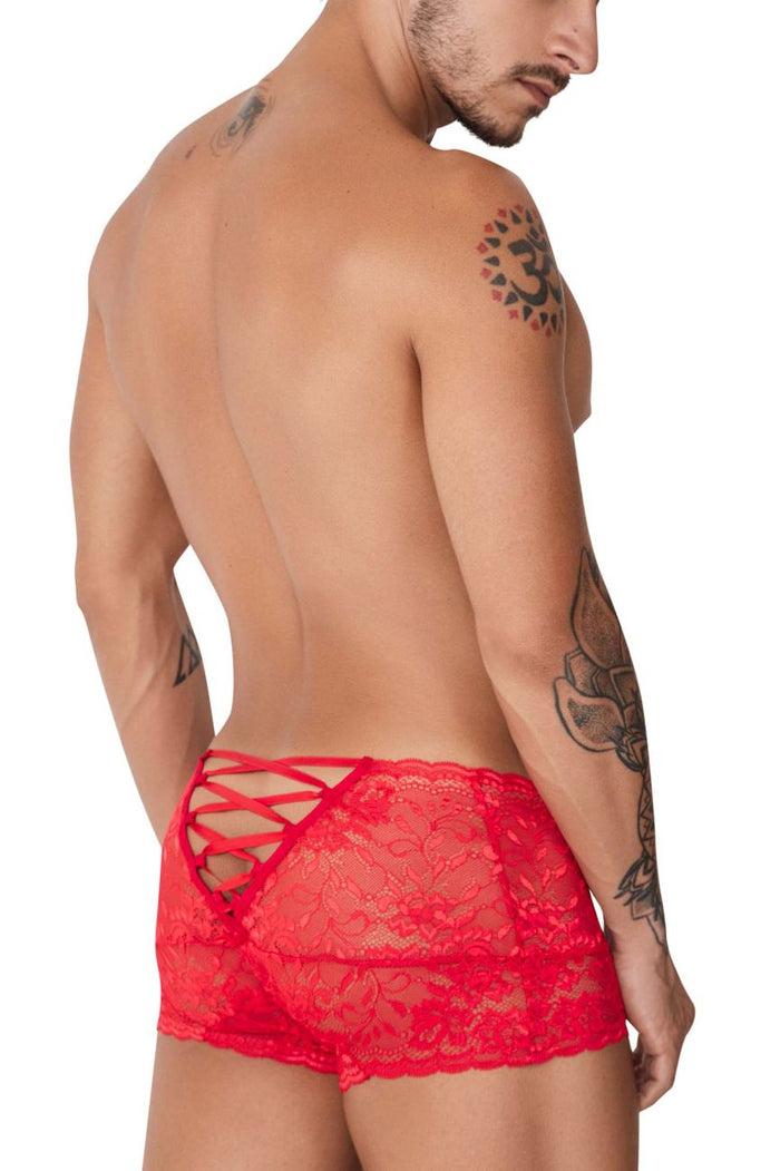 Clever Moda CandyMan 99745 Lace Trunks Color Red