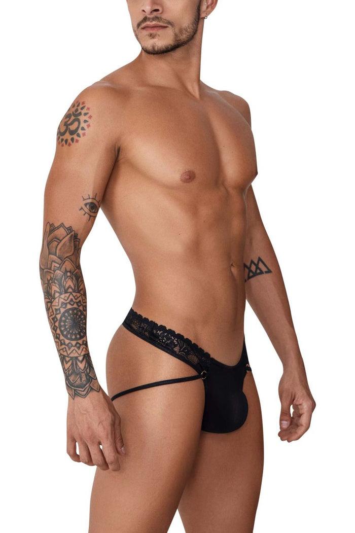 Clever Moda CandyMan 99747 Lace Thongs Color Black