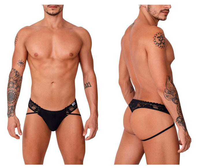 clever moda CandyMan 99747 Lace Thongs Color Black