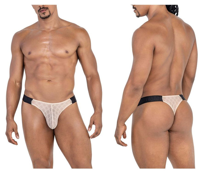 clever moda CandyMan 99771 Mesh Thongs Color Beige