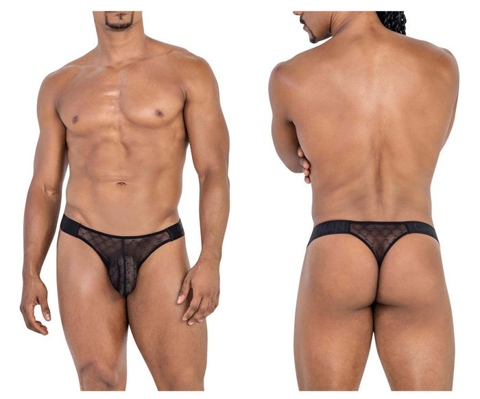 clever moda CandyMan 99771 Mesh Thongs Color Black