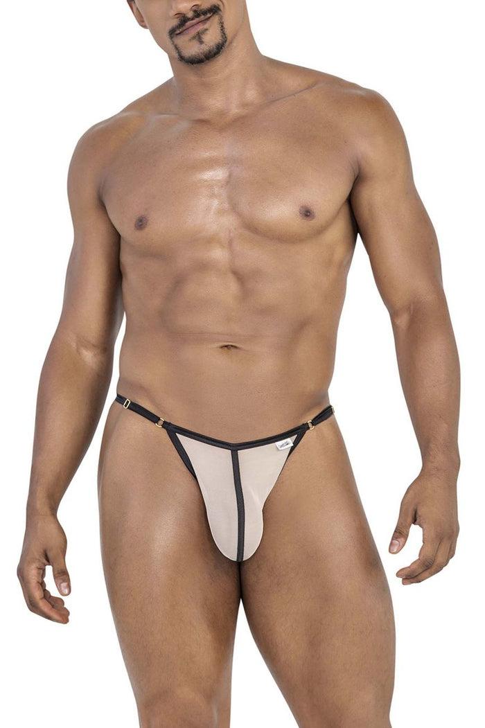 Clever Moda CandyMan 99776 Mesh Thongs Color Beige