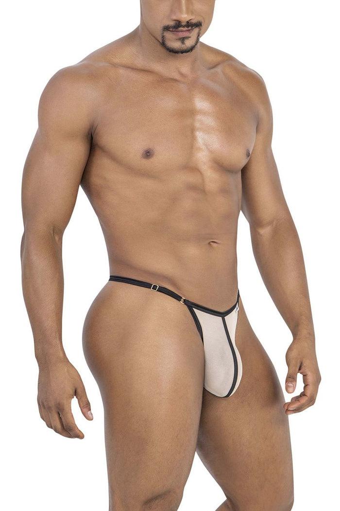 Clever Moda CandyMan 99776 Mesh Thongs Color Beige