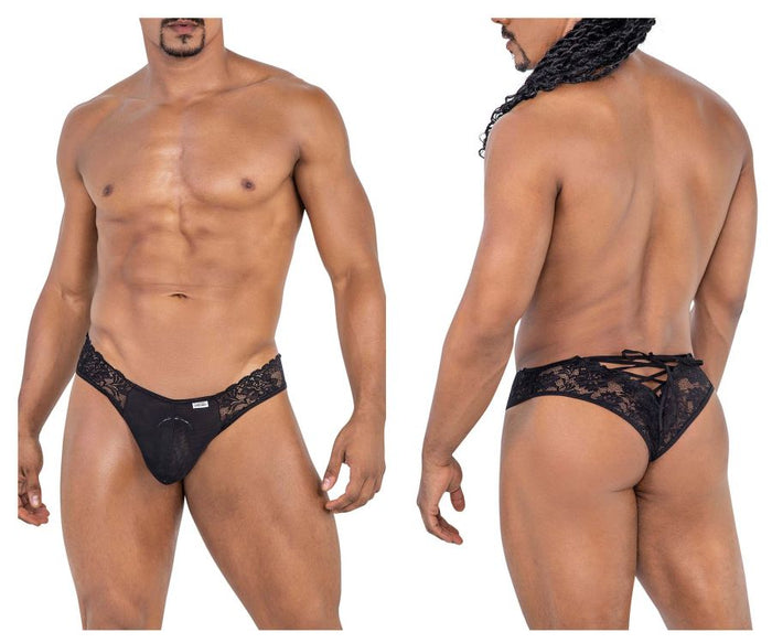 clever moda CandyMan 99784 Lace Thongs Color Black