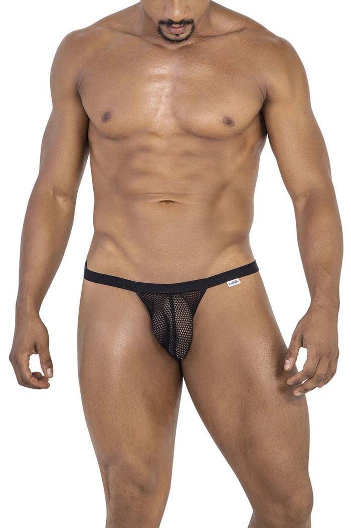 Clever Moda CandyMan 99801 Mesh Thongs Color Black