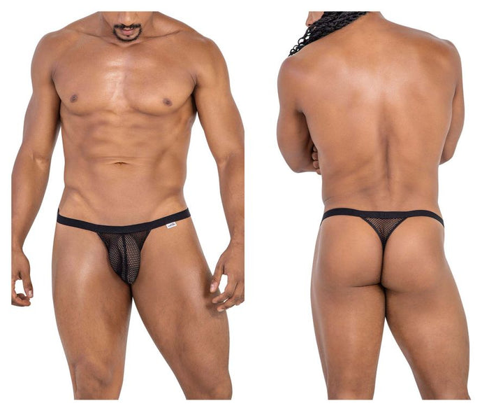 clever moda CandyMan 99801 Mesh Thongs Color Black