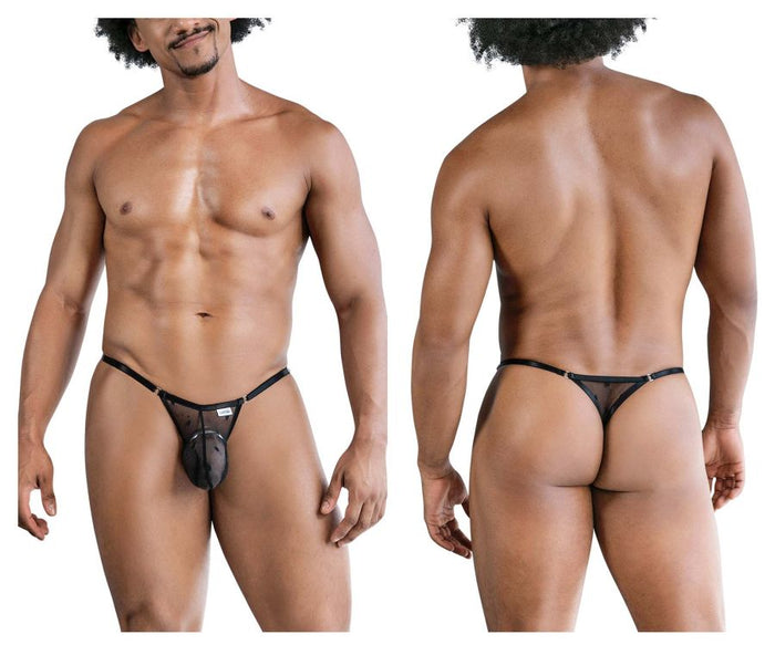 clever moda CandyMan 99824 Mesh Thongs Color Black