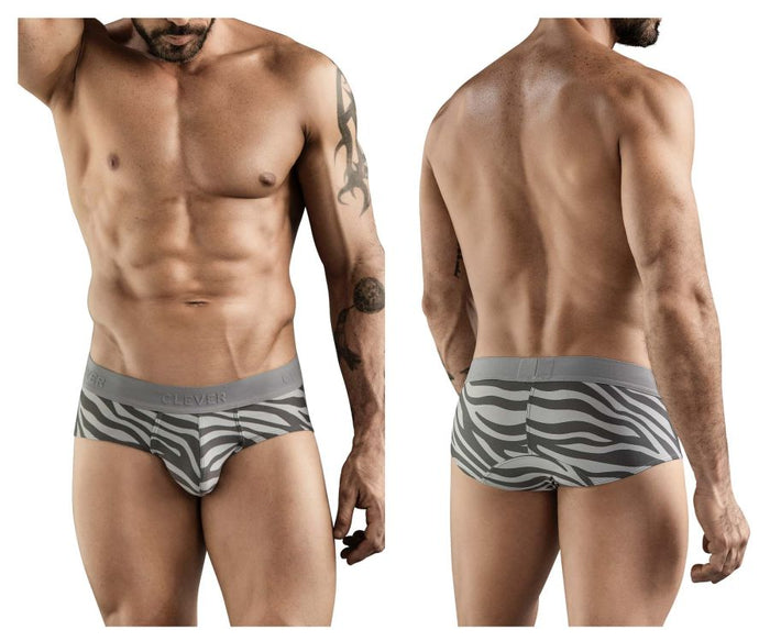 Clever Moda Clever 1801 Cebra Briefs Color Gray