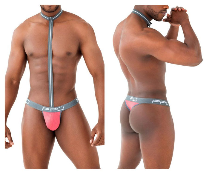 clever moda PPU 2302 Harness Thongs Color Coral