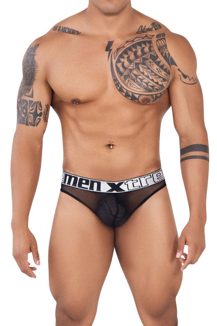 Clever Moda Xtremen 91137 Mesh Thongs Color Black
