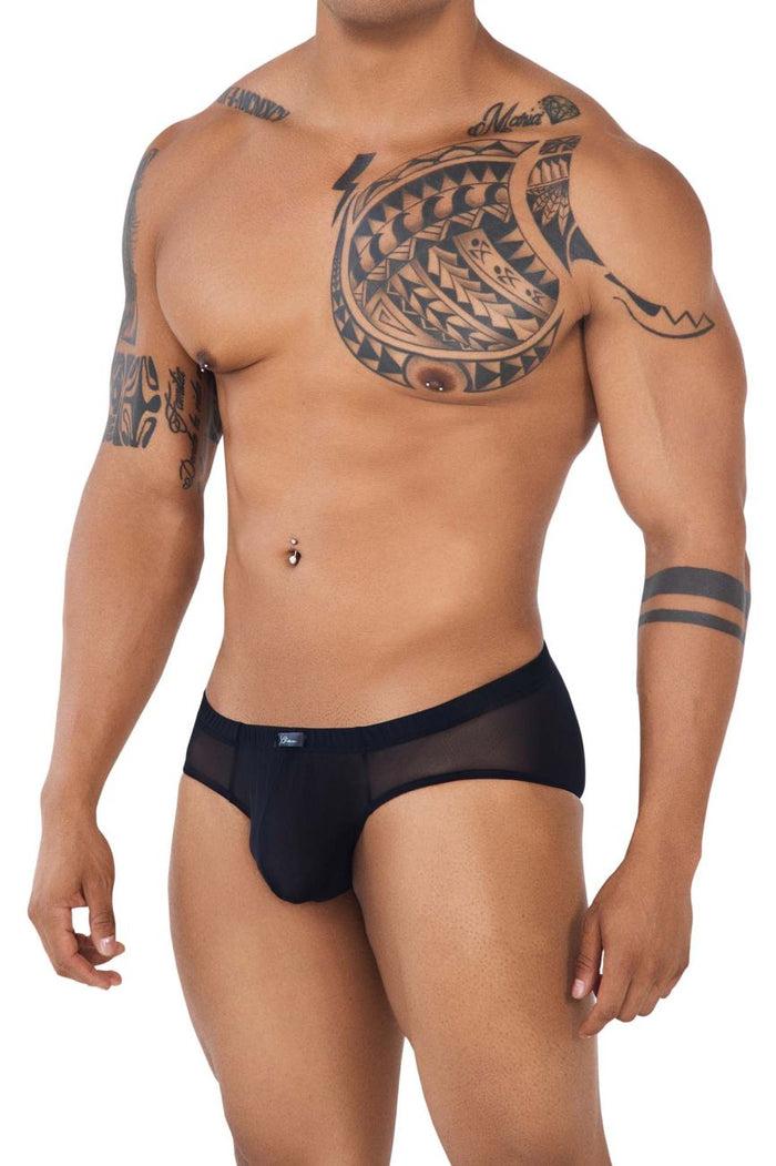 Clever Moda Xtremen 91138 Mesh Briefs Color Black