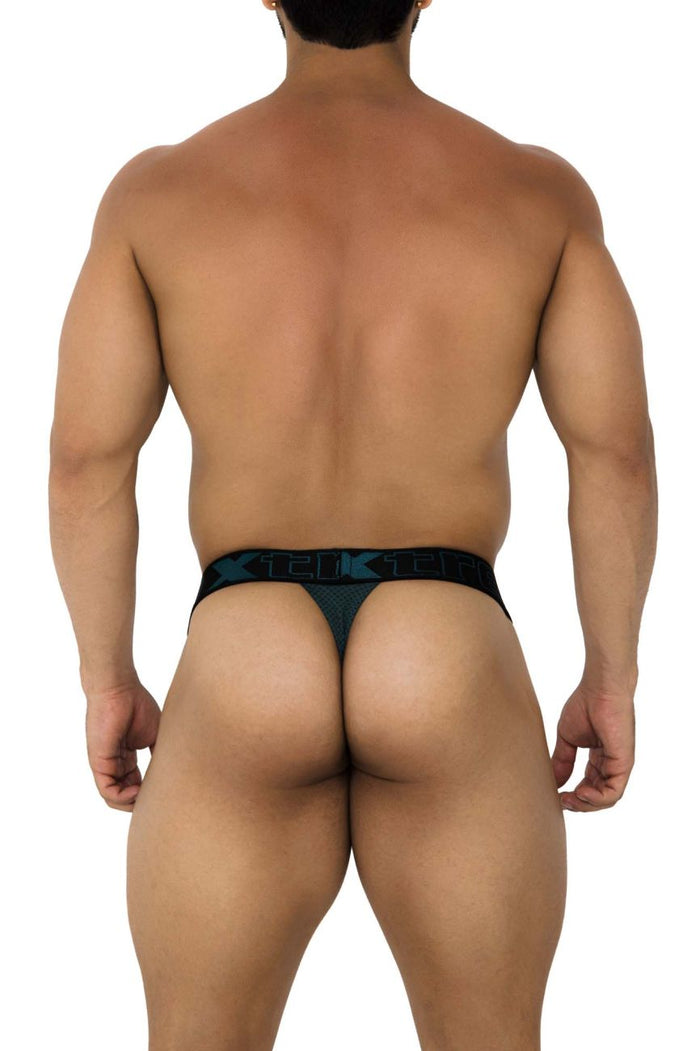 Clever Moda Xtremen 91184 Mesh Thongs Color Green