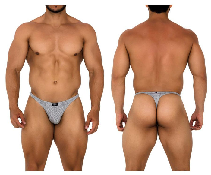 clever moda Xtremen 91185 Mesh Thongs Color Gray