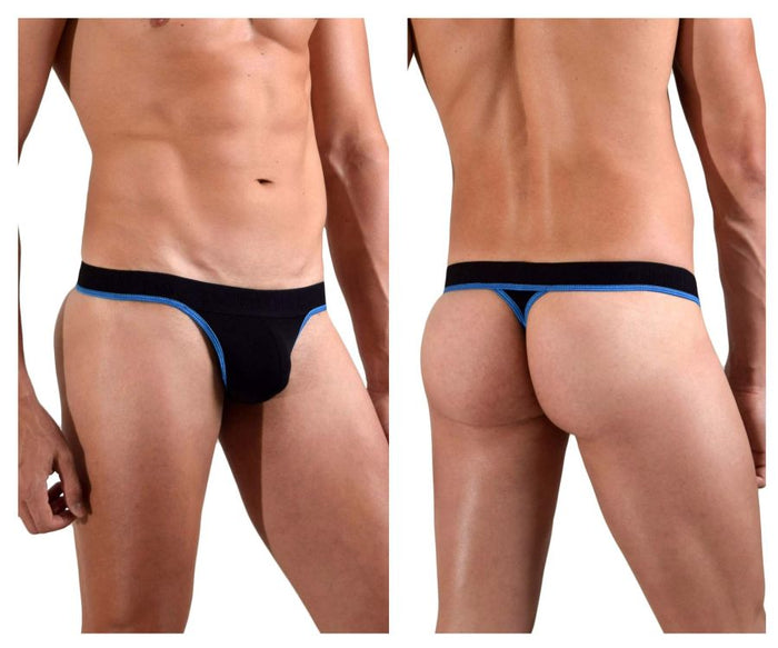 clever moda Doreanse 1012-BLK Borderline Thongs Color Black