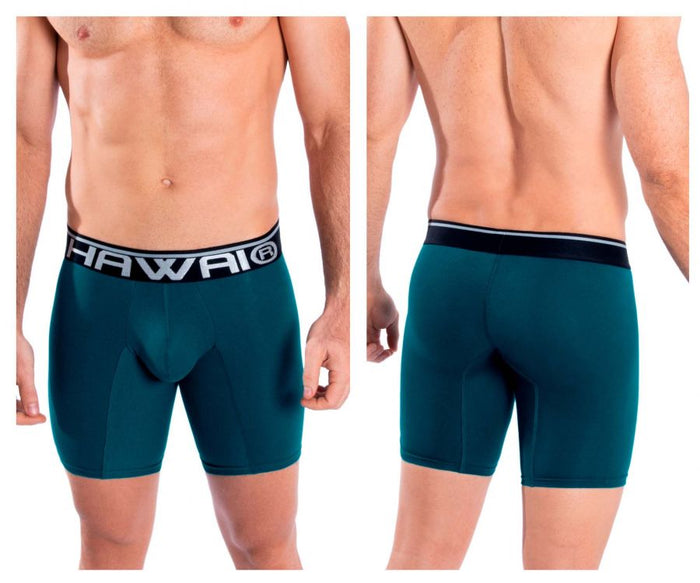 clever moda HAWAI 41903 Solid Athletic Boxer Briefs Color Petrol