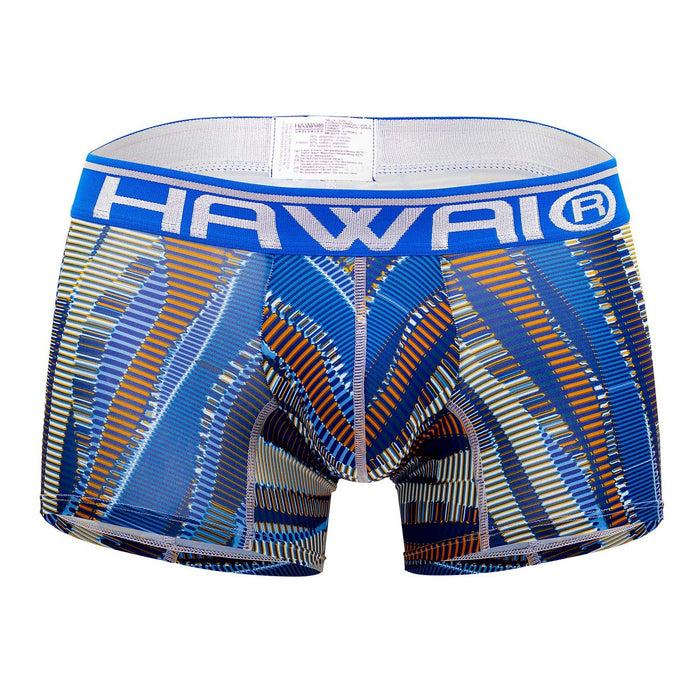 Clever Moda HAWAI 42121 Printed Athletic Trunks Color Royal Blue
