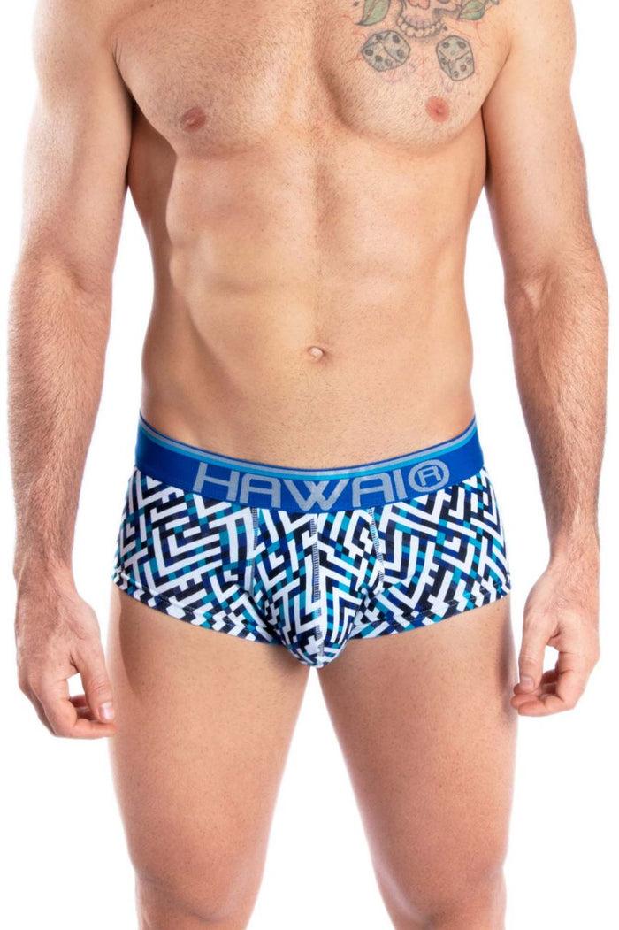 Clever Moda HAWAI 42135 Geometric Mini Trunks Color Royal Blue