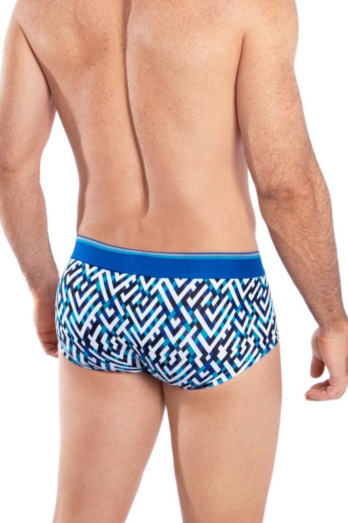 Clever Moda HAWAI 42135 Geometric Mini Trunks Color Royal Blue