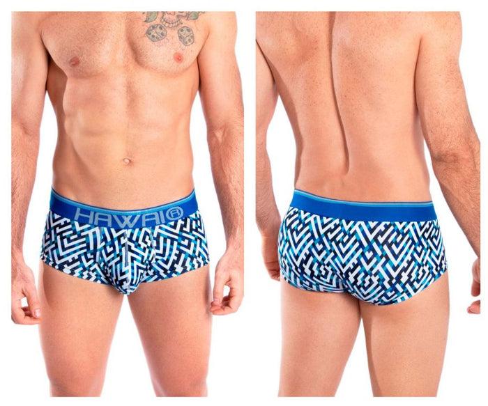 clever moda HAWAI 42135 Geometric Mini Trunks Color Royal Blue