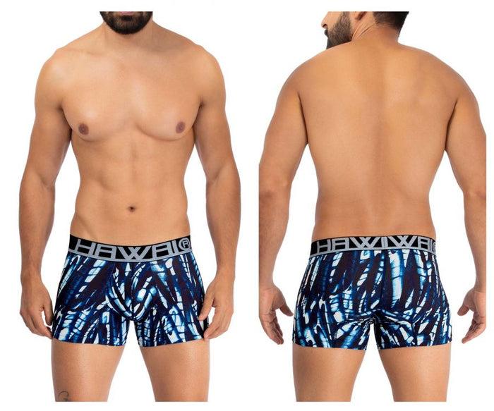 Clever Moda HAWAI 42172 Printed Microfiber Trunks Color Dark Blue